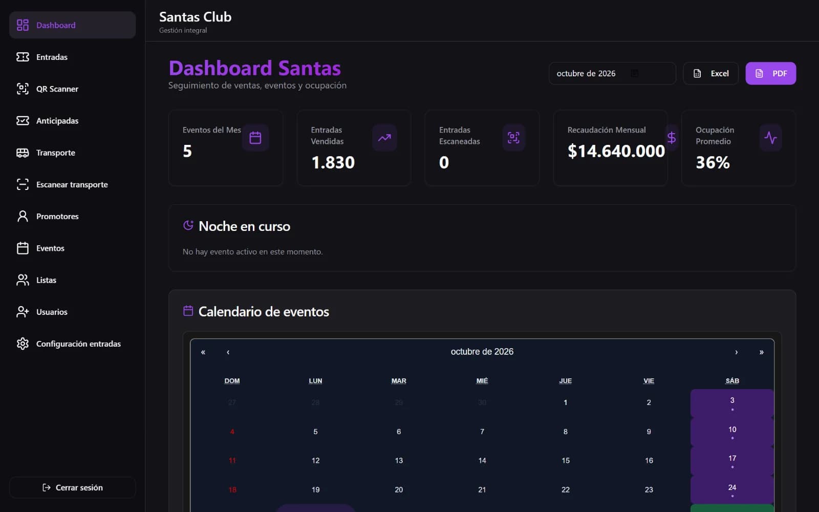 Nightclub ticketing & operations